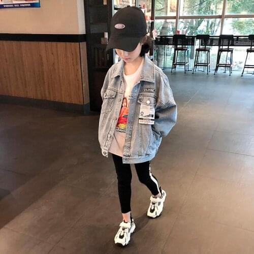 Spring Denim Jean Cute Jacket Big Kids Fashion Boys Clothes For Teens Teen Girls Clothing 8 To 12 Children Outwear Coats Jackets