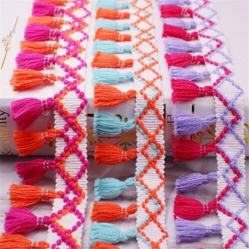 Hot Sale 10 Yards Tassel Lace Dangling Fringe Lace Trims for DIY Sewing Craft Handmade Materials Childrens Clothing Accesory