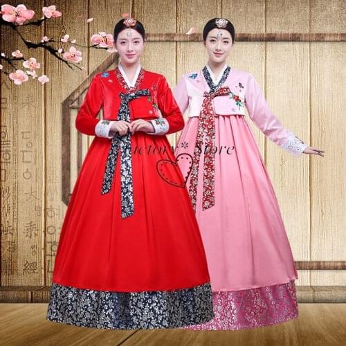 Hanbok Korea Wedding Dress Korean Wedding Dress Costume North Korean Costume Adult Fresh Family Service Korean Fashion clothing