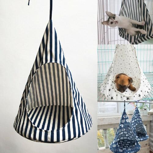 2019 New Creative Comfortable Pet Cat Dog Conical Sleeping Bed Basket Hammock Bed Window Cage