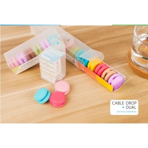 Creative color and cute decorative wall desktop compatible with various types of data cables with winding fixing clamps J06