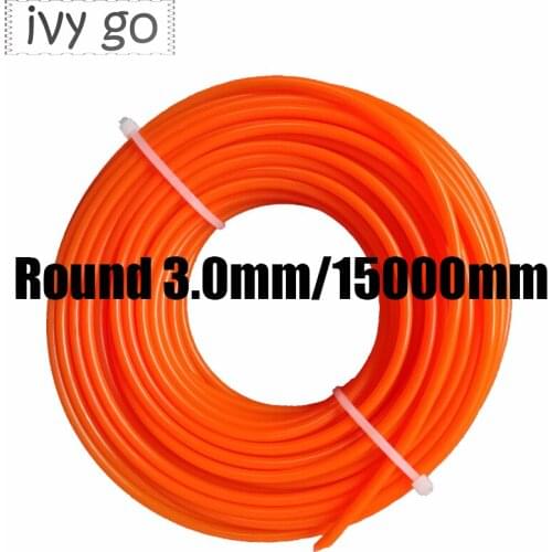 3.0mm*15m Brush Cutter Nylon Line Grass Trimmer Head Strimmer Round Rope Mowing Wire Lawn Mower Replacement Spare Accessories