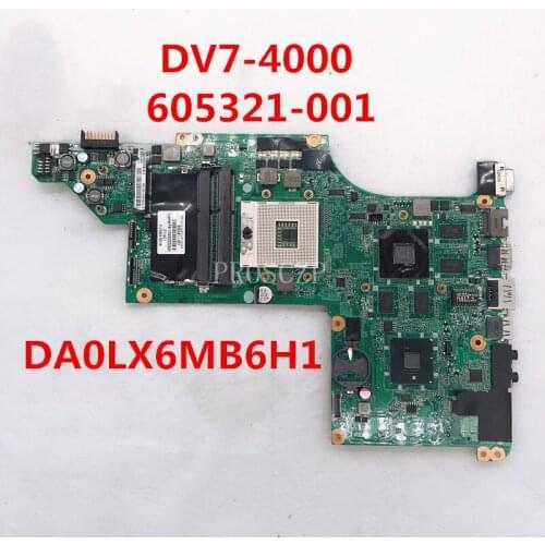 For HP DV7-4000 DV7-4100 605321-001 DA0LX6MB6H1 DA0LX6MB6G2 DA0LX6MB6F1 DA0LX6MB6H1 HD5650 1G Laptop motherboard working welI