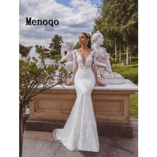 Свадебные платья силуэта русалка Menoqo China At AliExpress