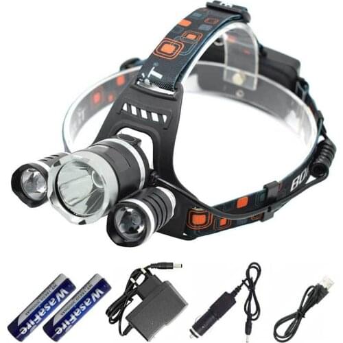 10000 Lumens Headlamp 1*T6+2*XPE LED Headlight 4 Modes Forehead Flashlight 16850 Battery Head Torch For Outdoor Camping Fishing