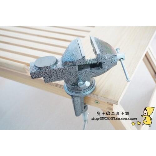 65mm small mini table vise small cast iron DIY 360 degree rotation bench vise