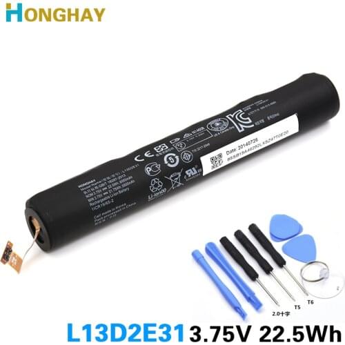 Honghay original L13D2E31 Tablet Battery for Lenovo Yoga Tablet 8 Pad B6000 B6000-H B6000-F 60044 60043 L13C2E31 3.75V 6000MAH
