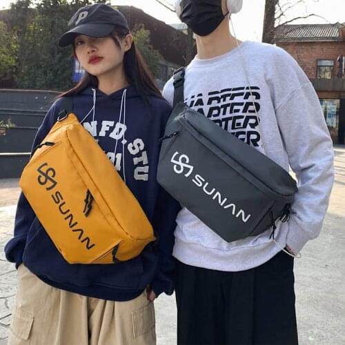 Casual Large Capacity Crossbody Bag Unisex Belt Waist Pack Nylon Anti Theft Messenger Bag Men Chest Pouch Short Travel Bags