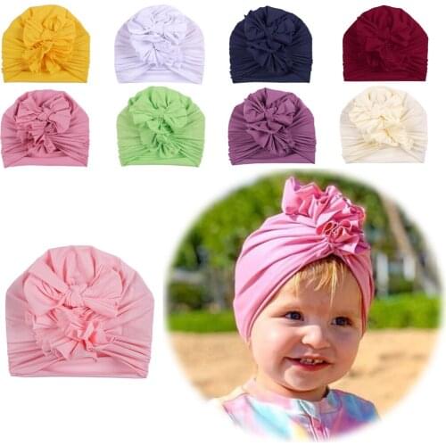 2020 New Style Lovely Baby Headband Turban Bowknot Newborn Baby Girl Headbands Elastic Kids Toddler Hair Band Hair Accessories