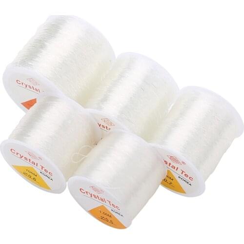 Strong Stretchy Elastic Ropes White Crystal String Cord 55/80/100m/roll Beading Wire Thread for Jewelry Bracelet Necklace Making