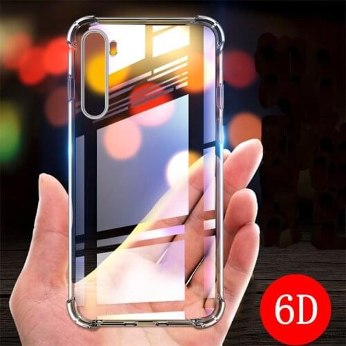 6D Anti-Knock TPU Case for OPPO Realme XT Q X X2 X3 X7 X50 Pro 3 5 6 6i 7 Pro Realme C15 C12 C11 C2 V3 K5 K3 K1 Clear Cover Case