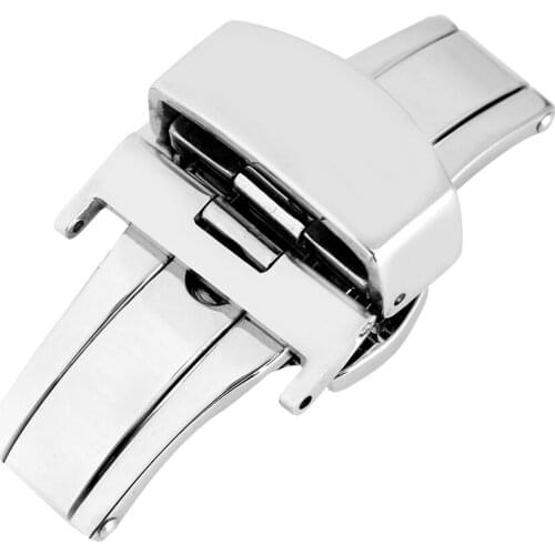 Butterfly Deployment Buckle Stainless Steel Watch Buckle Strap Button For Watch Band 14mm 18mm 20mm 22mm Gift Tools