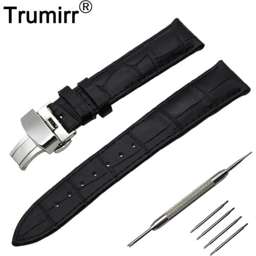 14/16/17/18/19/20/21/22/23/24mm Genuine Leather Watchband for Jacques Lemans Watch Band Butterfly Buckle Strap Wrist Bracelet