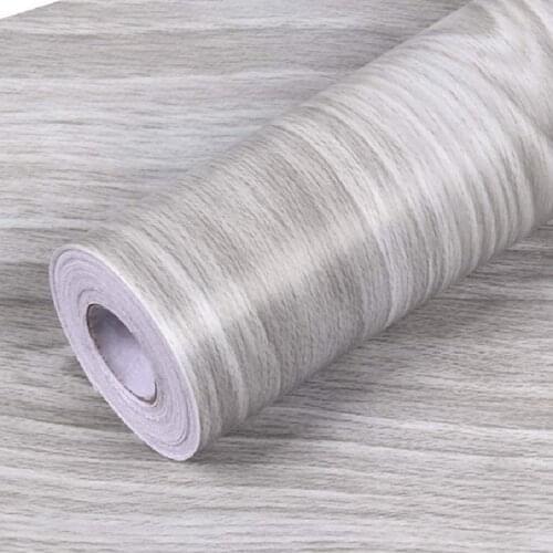 Gray Wood Grain Peel and Stick Wallpaper Wood Shlef Liner Removable Contact Paper Self Adhesive Grey Wall Covering
