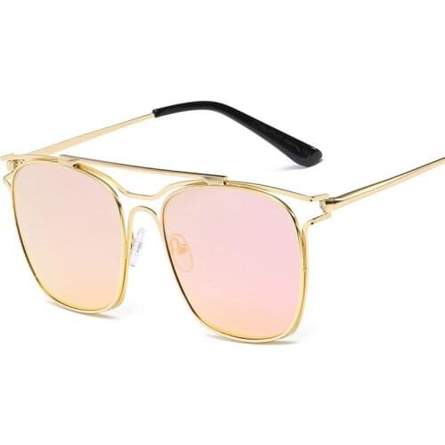 Retro Sunglasses For Women Metal Frame Sun Glasses Simple Square Eyewear Female Lunette oculos feminino Gafas Eyeglasses