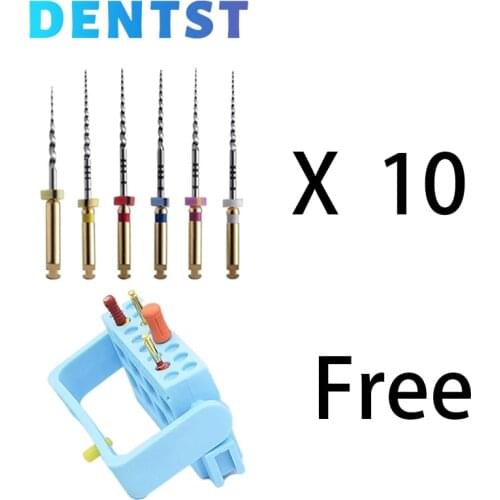 Dental Root Cannal Endo rotary File 25mm NiTi Endodontic Instruments Odontologia 6 Pcs Endodontic Root Canal File Holder Tools