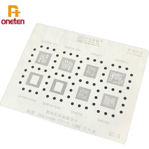 Amaoe BGA Reballing Stencil QU5 For SDM670 710 845 MSM8917 SM6150 8150 CPU Steel Mesh