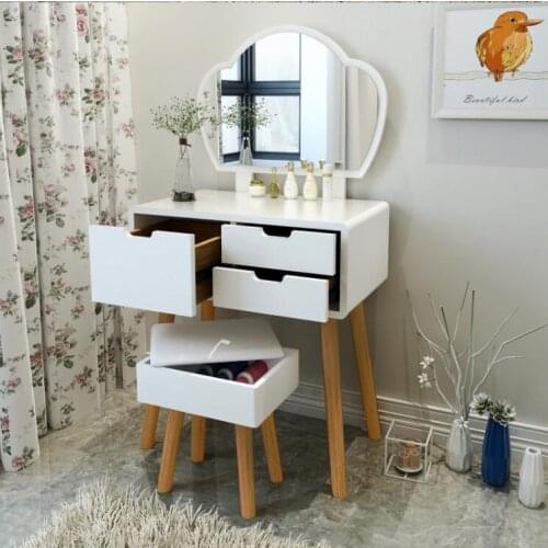 Dressing table, bedroom, modern simple small family, North European dressing table, girls economic multi-functional net red dre