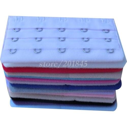 60 Pcs/Pack Useful Bra Extention 5 Hooks 3 Rows Women Bra Extenders Adjustable Ladies Accessories Multi Color