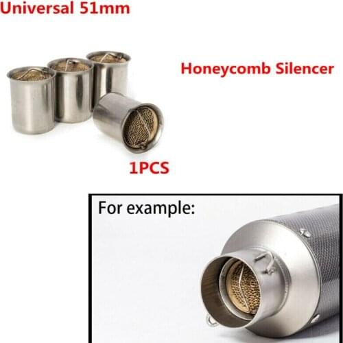 51mm Motorcycle Stainless Steel Noise Sound Reduce Exhaust Muffler DB killer Silencer Universal Exhaust System