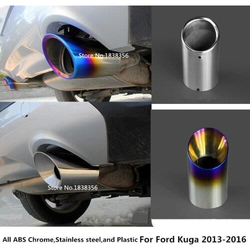Car Muffler Exterior End Pipe Outlet Dedicate Stainless Steel Exhaust Tip Tail 2pcs For Ford Kuga Escape 2013 2014 2015 2016