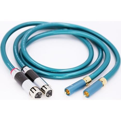 High Quality Hifi 8N OCC Ortofon RCA Cable Hi-end CD Amplifier Interconnect 2RCA to 2XLR Male /Female Audio Cable