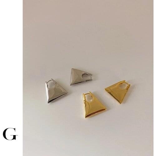 GHIDBK 2021 New Unique Design Earrings Geomatric Metal Earring For Women Minimalist Statement Triangle Jewelry Wholesale