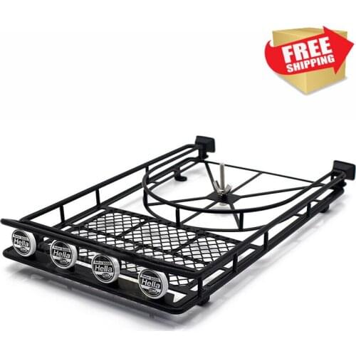 1/10 RC Crawler car modification upgrade axial Cherokee luggage rack Axial SCX10 90046 D90headlight spare tire clip axial