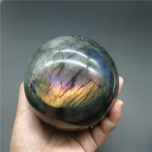 1.5kg Madagascar NATURAL Labradorite QUARTZ CRYSTAL sphere ball LA2023