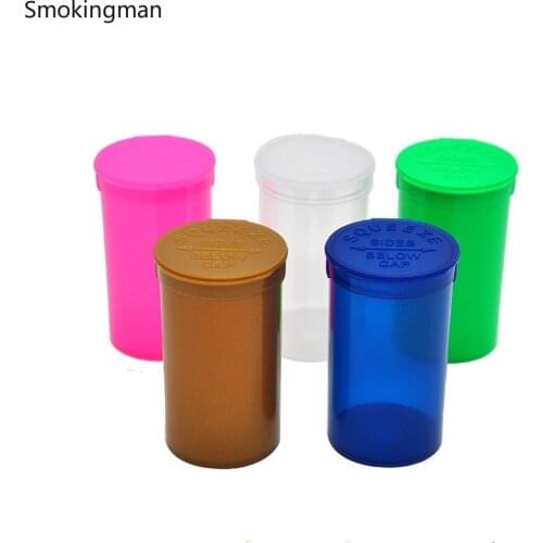 1PCS 18 Dram Medical Herbal Pill Spice Airtight Container Storage Box Plastic Pill Box smoking accessories