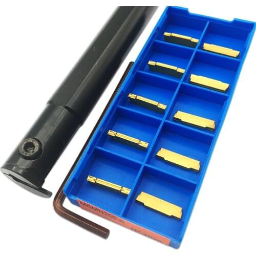 1pc MGIVR2016 MGIVR2016-2 MGIVR2016-2.5 MGIVR2016-3 Turning Tool Holder + 10pcs MGMN PC9030 Matching Grooving Carbide Inserts