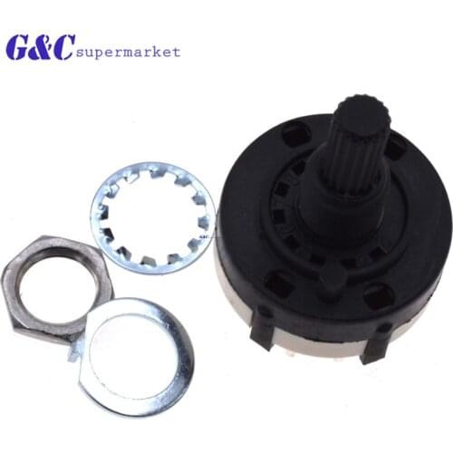 1pcs RS26 1 Pole 12 Position Selectable Band Rotary Channel Selector Switch Handle length 26MM with knob Ratory diy electronics