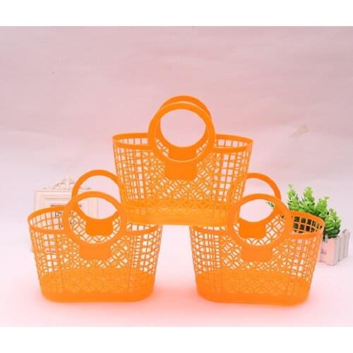 10pcs/lot 2019 Newest Hot Sell Large plastic Portable Hand Kitchen Storage Shopping Basket Fruit Vegetable Basket