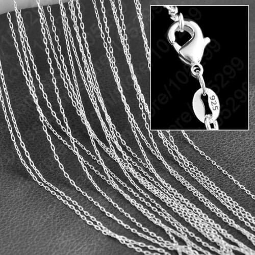 Good Grade Popular 16-30 Inch 925 Sterling Silver Fine Jewelry Necklace Chains With Lobster Clasps For Pendant Nice 10PCS