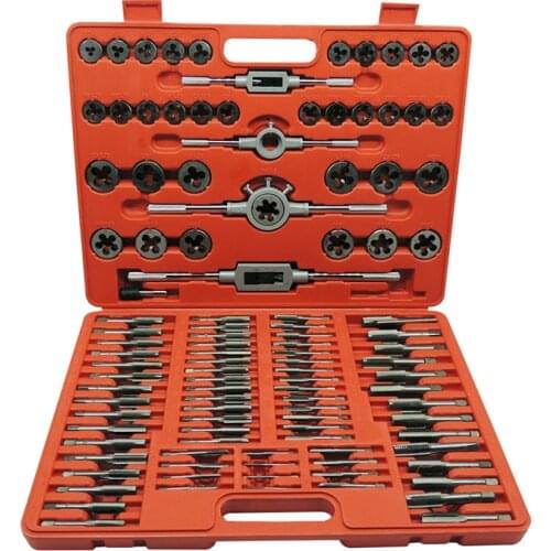 110pcs M2-M18 Taps Dies Wrench Tool Kit Hand Tap Screw Thread with Case