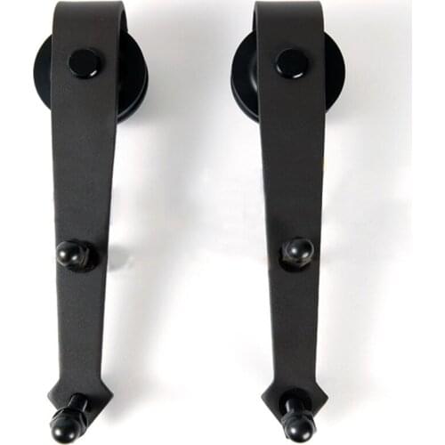 2pcs Black Country Barn Sliding Door Roller Rollers Assemblies Hardware Antique Style-Only Roller HM115