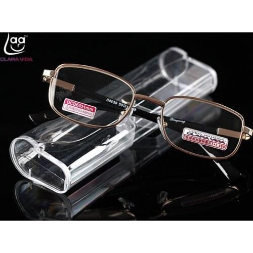 2019 Promotion Clara Vida With Case Unisex Reading Glasses Square Shape Briller Gafas Oculos+1.0 +1.5 +2.0 +2.5 +3.0 +3.5+4.0