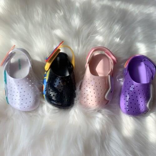 2020 Mini Melissa Girls hole Sandals Fashion Slippers Children Beach Breathable Non-Slippery High Quality Summer Sandal MN018