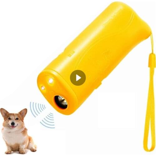 3 In 1 Dog Anti Barking Device Ultrasonic Dog Repeller Stop Bark Control Training Supplies With LED Flashlight Dog Trainings