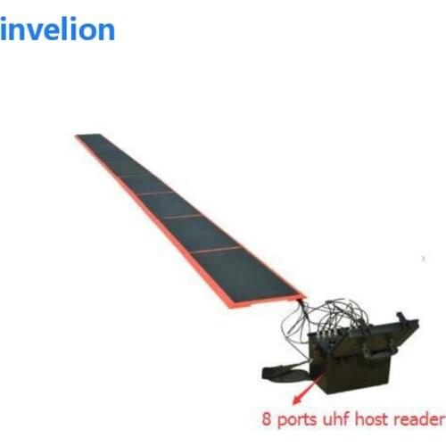 8 ports uhf rfid race timing decoder with software work for floor mat Antenna uhf rfid wristband tag sample ranking record