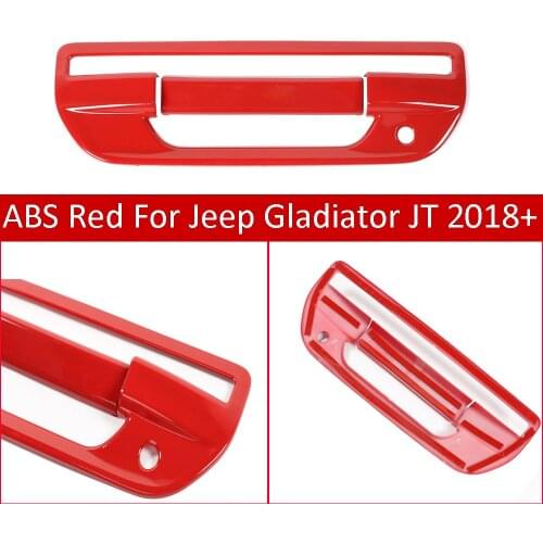 ABS Rear Tailgate Door Handle Cover Kit Forfor Jeep Gladiator JT 2018-2020