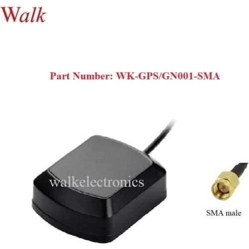 Waterproof gps glonass antenna, gps glonass active antenna, magnetic mount gps car antenna, SMA male straight connector
