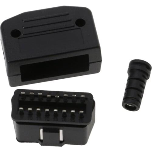 Car Auto OBD2 16 Pin Male Connector Plug Universal Car Diagnostic Tool Adapter