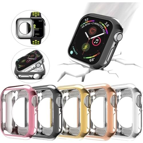 Watch Cover case For Apple Watch series 5 4 3 iwatch case 2 1 case 42mm 38m 40mm 44mm Slim TPU case Protector for iWatch 4 44mm