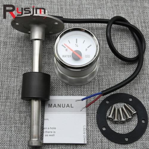HD 0~190ohm Water Level Sensor + Water Level Gauge Tank Level Meter 100mm ~ 600mm For Universal Motorcycle Boat Car Indicator
