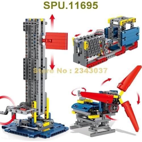 1002 Gear Axle Connector Parts Power Physical Experiment Windmill Lift Building Blocks Toy