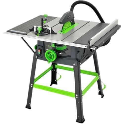 220V 1800W 10-Inch Low-Speed Dust-Free Woodworking Decoration Sliding Table Saw Small Precision Panel Household Cutting Machine