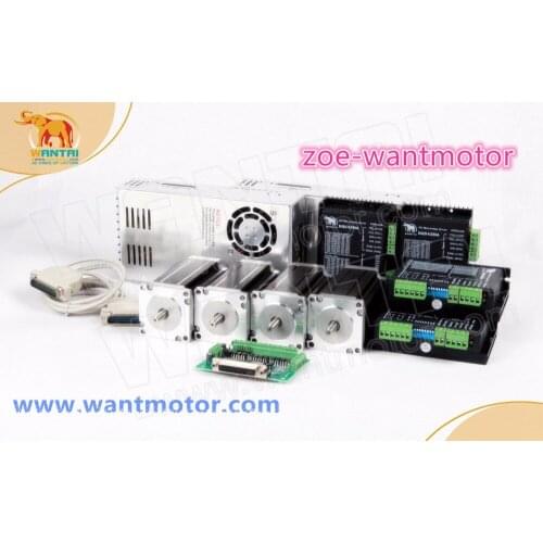 Ship From USA &Free! Wantai 4 Axis Nema 23 Stepper Motor 57BYGH627 270oz-in&Driver DQ542MA 4.2A 50V 128micro &power supply 350W