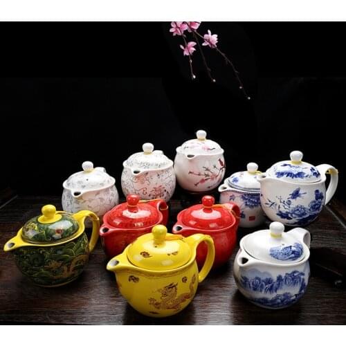 Jingdezhen blue and white porcelain Teapots with Filter Chinese Handmade Ceramic Tea Pot Teaware Coffee kettle wine set 340ml