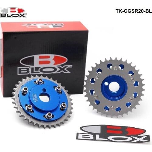 Blox Blue Adjustable Cam Gears Timing Gear pulley kit 2Pcs For Nissian S14 SR20DE / T Exhaust Engine TK-CGSR20-BL